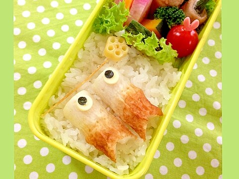 簡単キャラ弁☆ちくわｄｅこいのぼりのお弁当♪